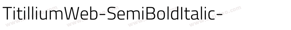 TitilliumWeb-SemiBoldItalic字体转换
