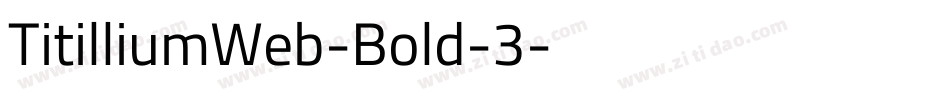 TitilliumWeb-Bold-3字体转换