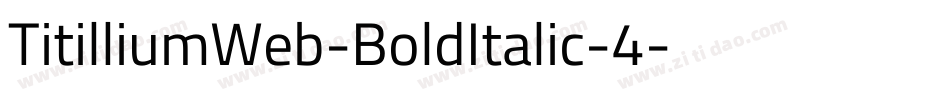 TitilliumWeb-BoldItalic-4字体转换