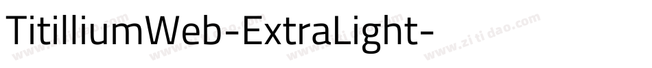 TitilliumWeb-ExtraLight字体转换