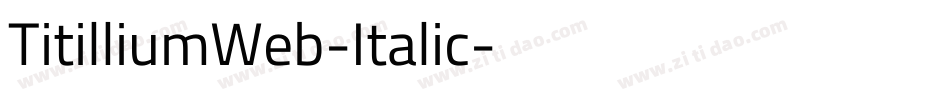 TitilliumWeb-Italic字体转换