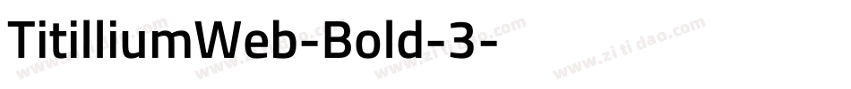 TitilliumWeb-Bold-3字体转换