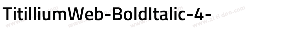 TitilliumWeb-BoldItalic-4字体转换