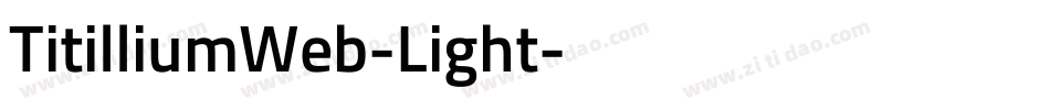 TitilliumWeb-Light字体转换