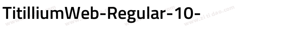 TitilliumWeb-Regular-10字体转换
