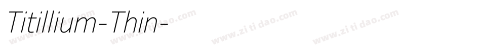 Titillium-Thin字体转换