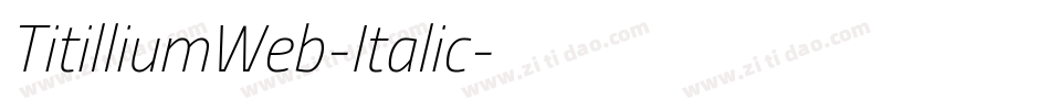 TitilliumWeb-Italic字体转换