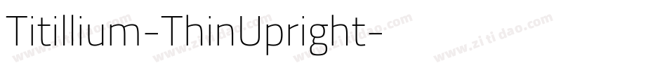 Titillium-ThinUpright字体转换
