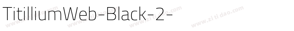 TitilliumWeb-Black-2字体转换