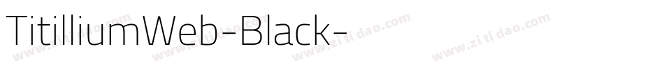 TitilliumWeb-Black字体转换