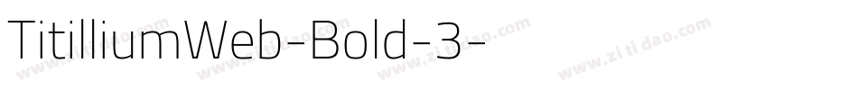 TitilliumWeb-Bold-3字体转换