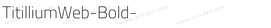 TitilliumWeb-Bold字体转换