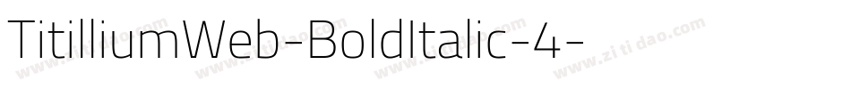 TitilliumWeb-BoldItalic-4字体转换