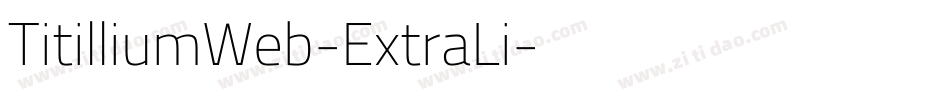 TitilliumWeb-ExtraLi字体转换