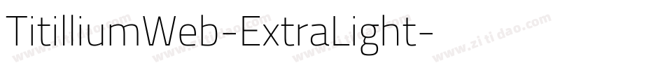 TitilliumWeb-ExtraLight字体转换