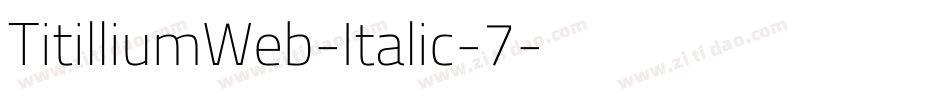 TitilliumWeb-Italic-7字体转换