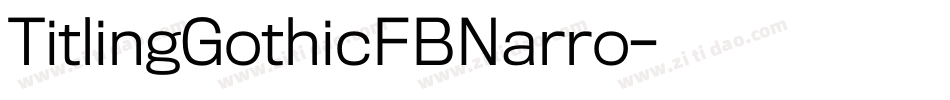 TitlingGothicFBNarro字体转换
