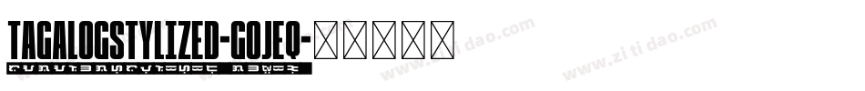 TagalogStylized-GOJeq字体转换