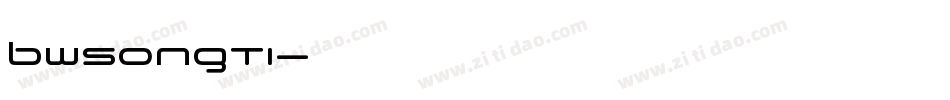 BWSongTi字体转换