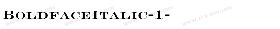 BoldfaceItalic-1字体转换