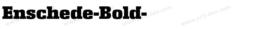 Enschede-Bold字体转换
