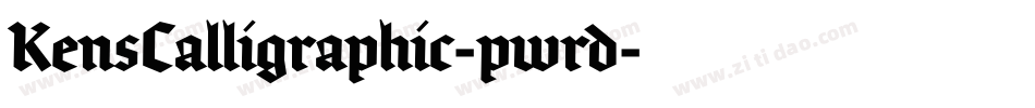 KensCalligraphic-pwrd字体转换