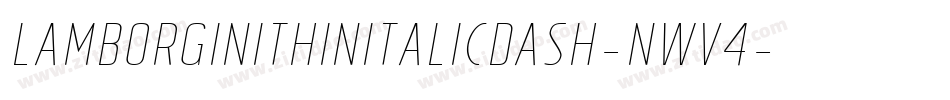 LamborginiThinItalicDash-nwV4字体转换