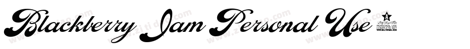 Blackberry-Jam-Personal-Use-2字体转换