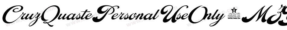 CruzQuastePersonalUseOnly-8MZY2字体转换