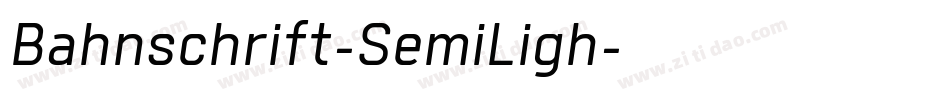 Bahnschrift-SemiLigh字体转换