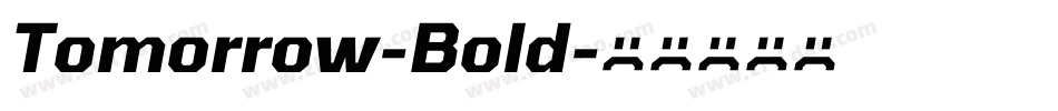 Tomorrow-Bold字体转换