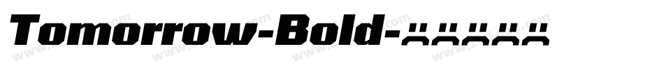 Tomorrow-Bold字体转换
