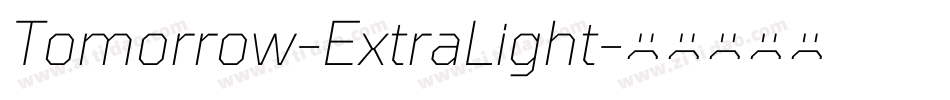 Tomorrow-ExtraLight字体转换
