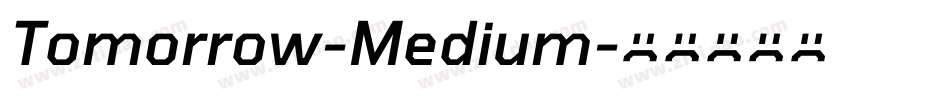 Tomorrow-Medium字体转换