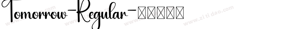 Tomorrow-Regular字体转换