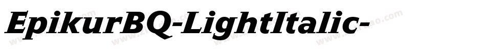 EpikurBQ-LightItalic字体转换