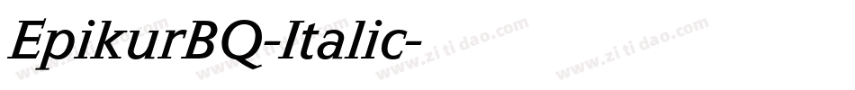 EpikurBQ-Italic字体转换