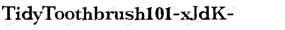 TidyToothbrush101-xJdK字体转换
