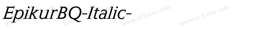 EpikurBQ-Italic字体转换