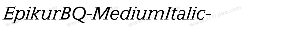 EpikurBQ-MediumItalic字体转换