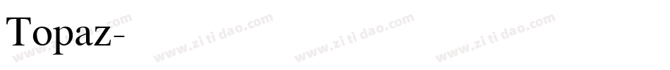 Topaz字体转换