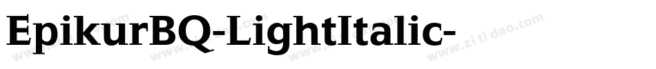 EpikurBQ-LightItalic字体转换