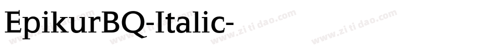 EpikurBQ-Italic字体转换