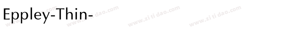 Eppley-Thin字体转换