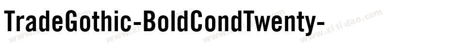 TradeGothic-BoldCondTwenty字体转换