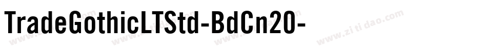 TradeGothicLTStd-BdCn20字体转换