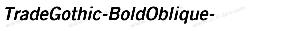 TradeGothic-BoldOblique字体转换