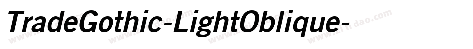 TradeGothic-LightOblique字体转换