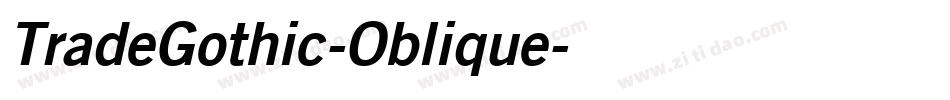 TradeGothic-Oblique字体转换