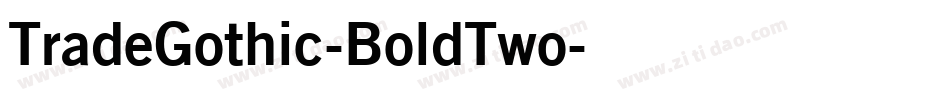 TradeGothic-BoldTwo字体转换